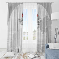 Tunisia Football Window Curtain White Eagles of Carthage - Wonder Print Shop