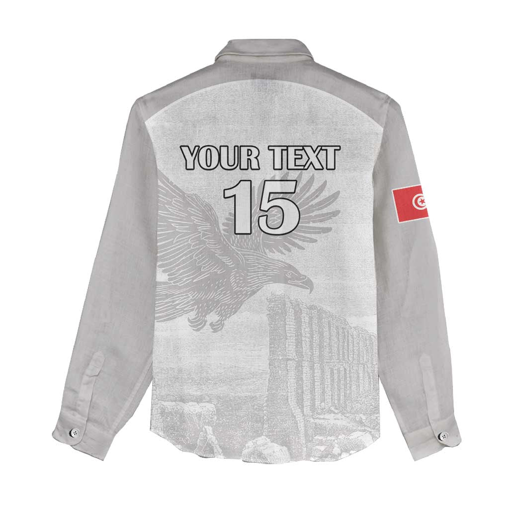 Custom Tunisia Football Women Casual Shirt White Eagles of Carthage - Wonder Print Shop