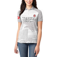 Custom Tunisia Football Women Polo Shirt White Eagles of Carthage - Wonder Print Shop