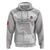 Custom Tunisia Football Zip Hoodie White Eagles of Carthage - Wonder Print Shop