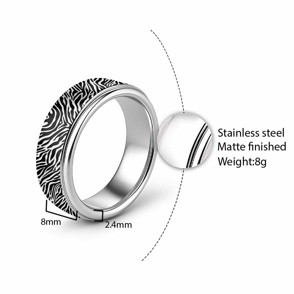 African Zebra Skin Pattern Classic Ring - Wonder Print Shop