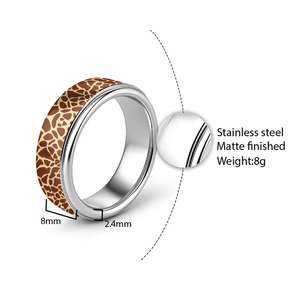 African Giraffe Skin Pattern Classic Ring - Wonder Print Shop