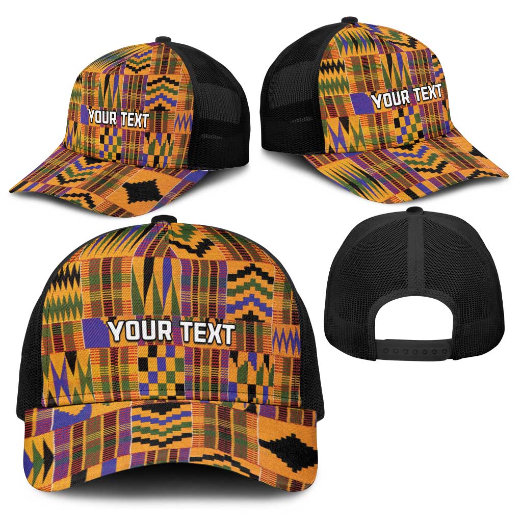 Kente African Pattern Baseball Net Cap - Wonder Print Shop