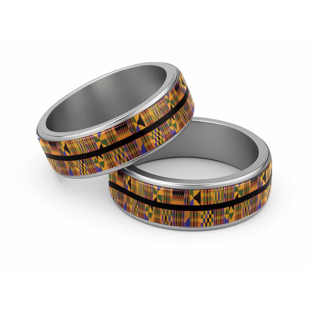 Kente African Pattern Classic Ring - Wonder Print Shop