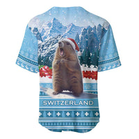Switzerland Christmas Marmot Baseball Jersey Joyeux Noel - Wonder Print Shop