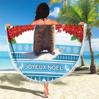 Switzerland Christmas Marmot Beach Blanket Joyeux Noel - Wonder Print Shop