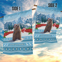 Switzerland Christmas Marmot Garden Flag Joyeux Noel - Wonder Print Shop