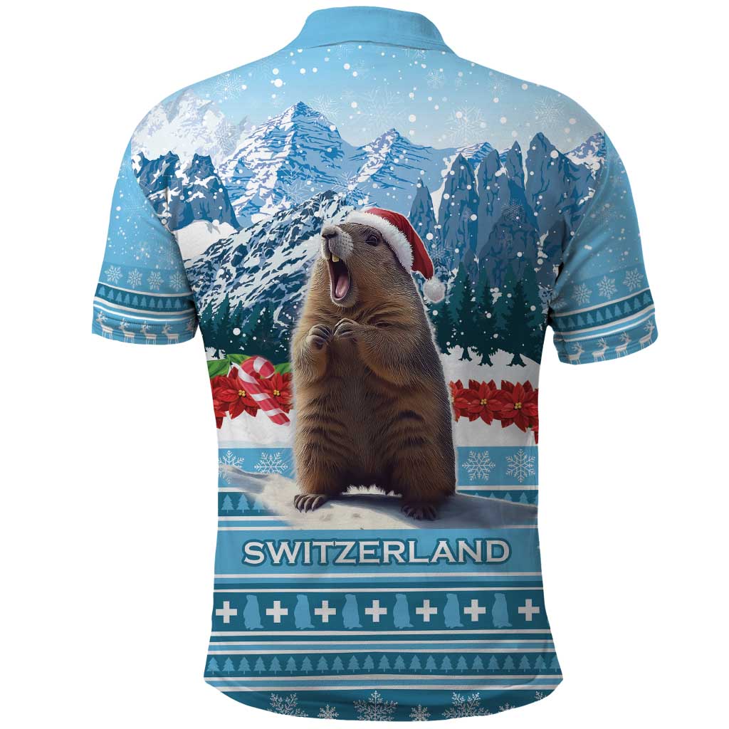 Switzerland Christmas Marmot Polo Shirt Joyeux Noel - Wonder Print Shop