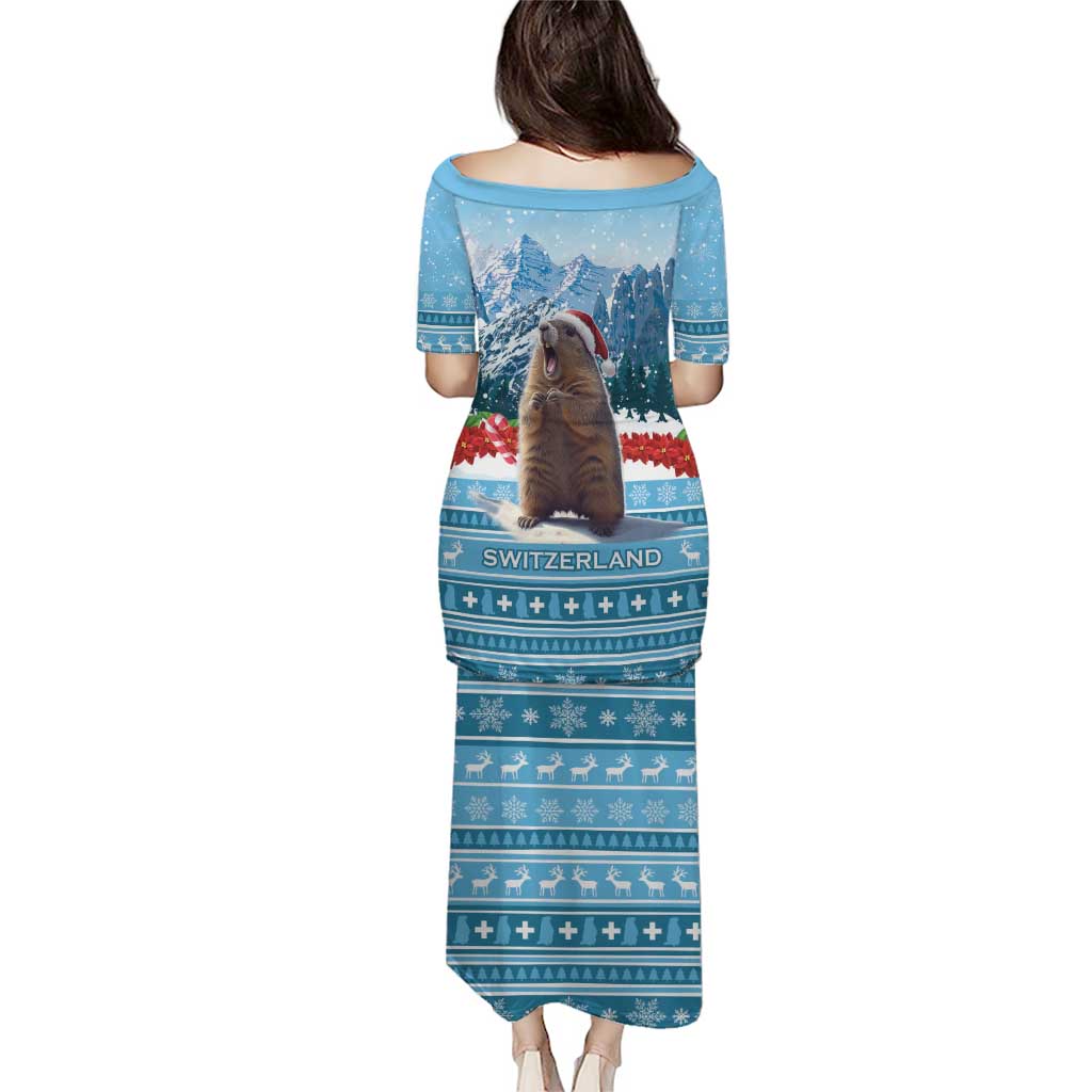 Switzerland Christmas Marmot Puletasi Joyeux Noel - Wonder Print Shop