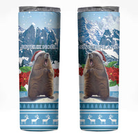Switzerland Christmas Marmot Skinny Tumbler Joyeux Noel - Wonder Print Shop