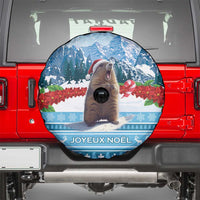 Switzerland Christmas Marmot Spare Tire Cover Joyeux Noel - Wonder Print Shop