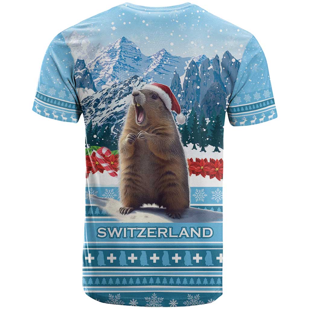Switzerland Christmas Marmot T Shirt Joyeux Noel - Wonder Print Shop