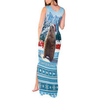 Switzerland Christmas Marmot Tank Maxi Dress Joyeux Noel - Wonder Print Shop