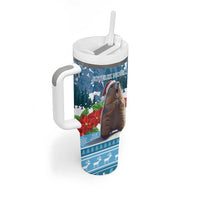 Switzerland Christmas Marmot Tumbler With Handle Joyeux Noel - Wonder Print Shop