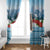 Switzerland Christmas Marmot Window Curtain Joyeux Noel - Wonder Print Shop