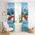Switzerland Christmas Marmot Window Curtain Joyeux Noel - Wonder Print Shop