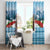 Switzerland Christmas Marmot Window Curtain Joyeux Noel - Wonder Print Shop