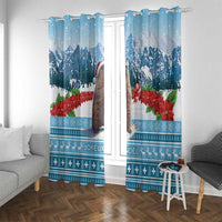 Switzerland Christmas Marmot Window Curtain Joyeux Noel - Wonder Print Shop