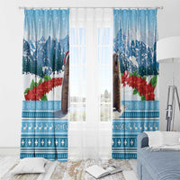 Switzerland Christmas Marmot Window Curtain Joyeux Noel - Wonder Print Shop