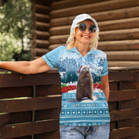Switzerland Christmas Marmot Women Polo Shirt Joyeux Noel - Wonder Print Shop
