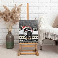 Switzerland Christmas Bernese Mountain Dog Canvas Wall Art Joyeux Noel - Wonder Print Shop