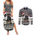 Switzerland Christmas Bernese Mountain Dog Couples Matching Summer Maxi Dress and Long Sleeve Button Shirt Joyeux Noel - Wonder Print Shop