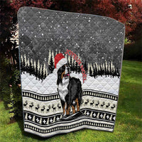 Switzerland Christmas Bernese Mountain Dog Quilt Joyeux Noel - Wonder Print Shop