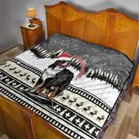 Switzerland Christmas Bernese Mountain Dog Quilt Joyeux Noel - Wonder Print Shop