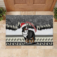 Switzerland Christmas Bernese Mountain Dog Rubber Doormat Joyeux Noel - Wonder Print Shop