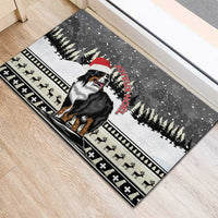 Switzerland Christmas Bernese Mountain Dog Rubber Doormat Joyeux Noel - Wonder Print Shop