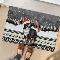 Switzerland Christmas Bernese Mountain Dog Rubber Doormat Joyeux Noel - Wonder Print Shop