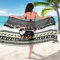 Switzerland Christmas Bernese Mountain Dog Sarong Joyeux Noel - Wonder Print Shop