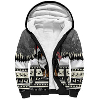 Switzerland Christmas Bernese Mountain Dog Sherpa Hoodie Joyeux Noel - Wonder Print Shop