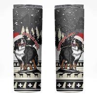 Switzerland Christmas Bernese Mountain Dog Skinny Tumbler Joyeux Noel - Wonder Print Shop