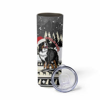 Switzerland Christmas Bernese Mountain Dog Skinny Tumbler Joyeux Noel - Wonder Print Shop