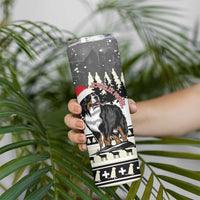 Switzerland Christmas Bernese Mountain Dog Skinny Tumbler Joyeux Noel - Wonder Print Shop