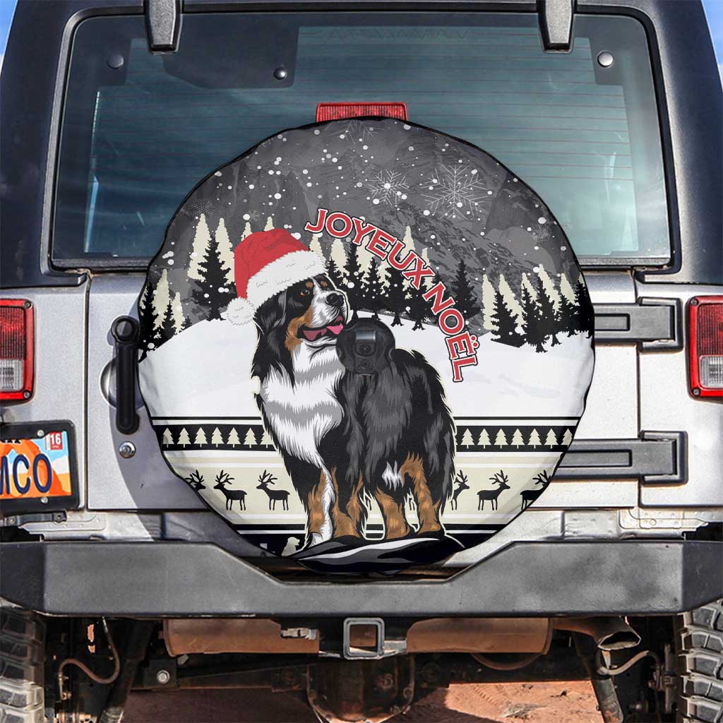 Switzerland Christmas Bernese Mountain Dog Spare Tire Cover Joyeux Noel - Wonder Print Shop