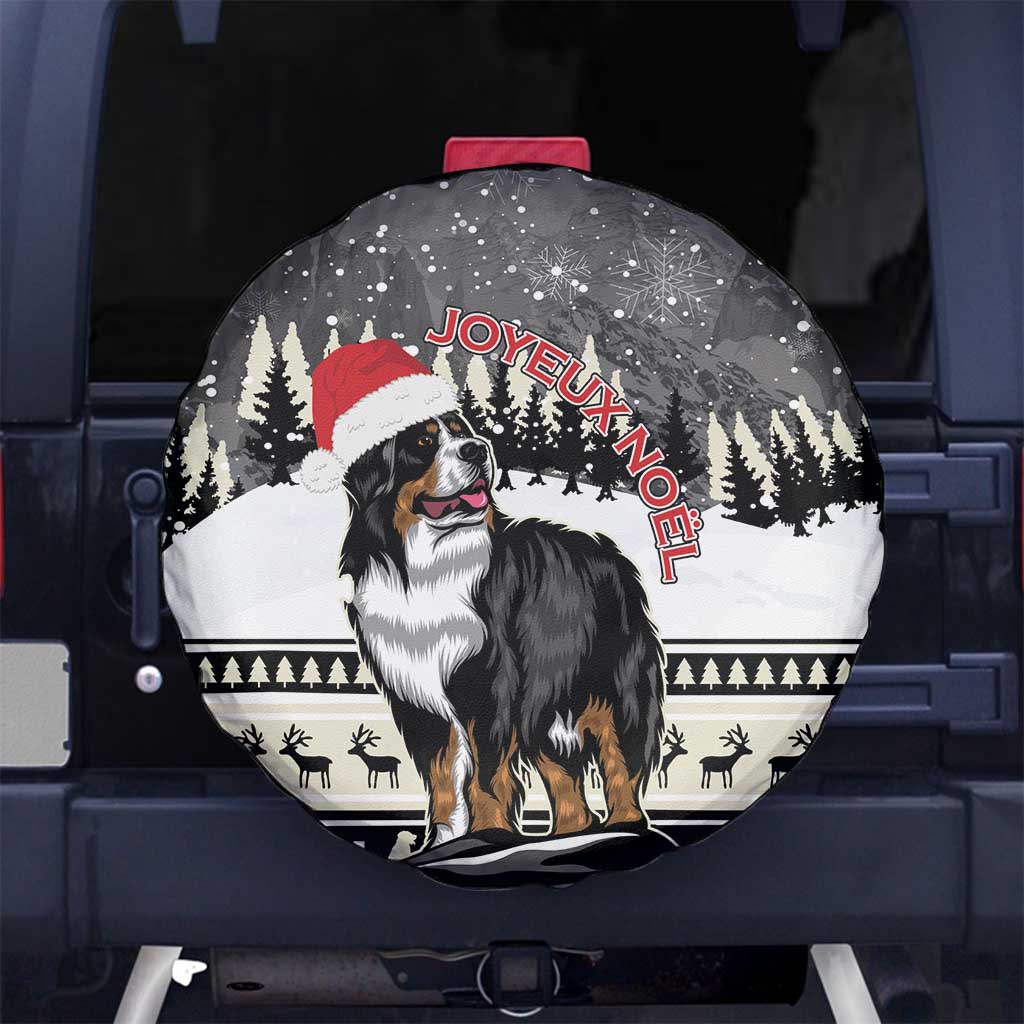 Switzerland Christmas Bernese Mountain Dog Spare Tire Cover Joyeux Noel - Wonder Print Shop