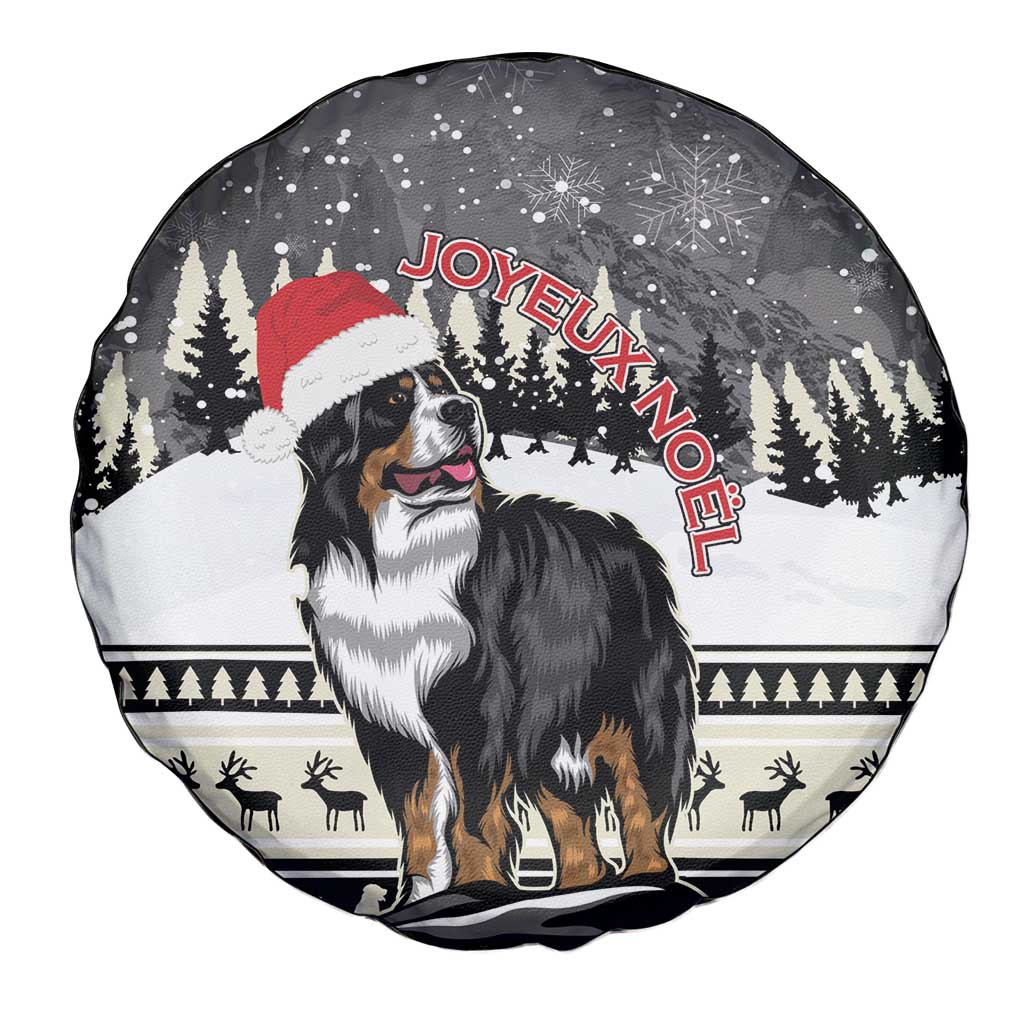 Switzerland Christmas Bernese Mountain Dog Spare Tire Cover Joyeux Noel - Wonder Print Shop