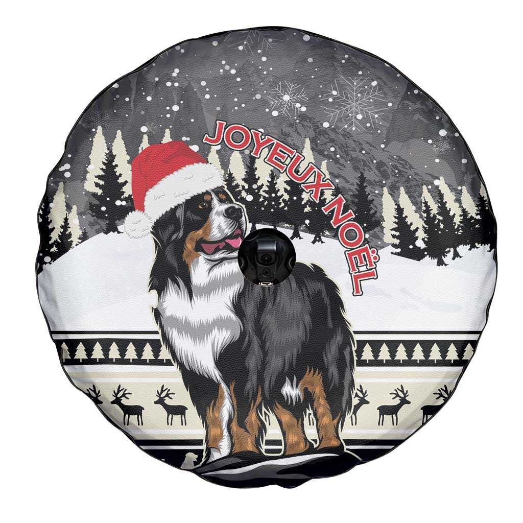 Switzerland Christmas Bernese Mountain Dog Spare Tire Cover Joyeux Noel - Wonder Print Shop