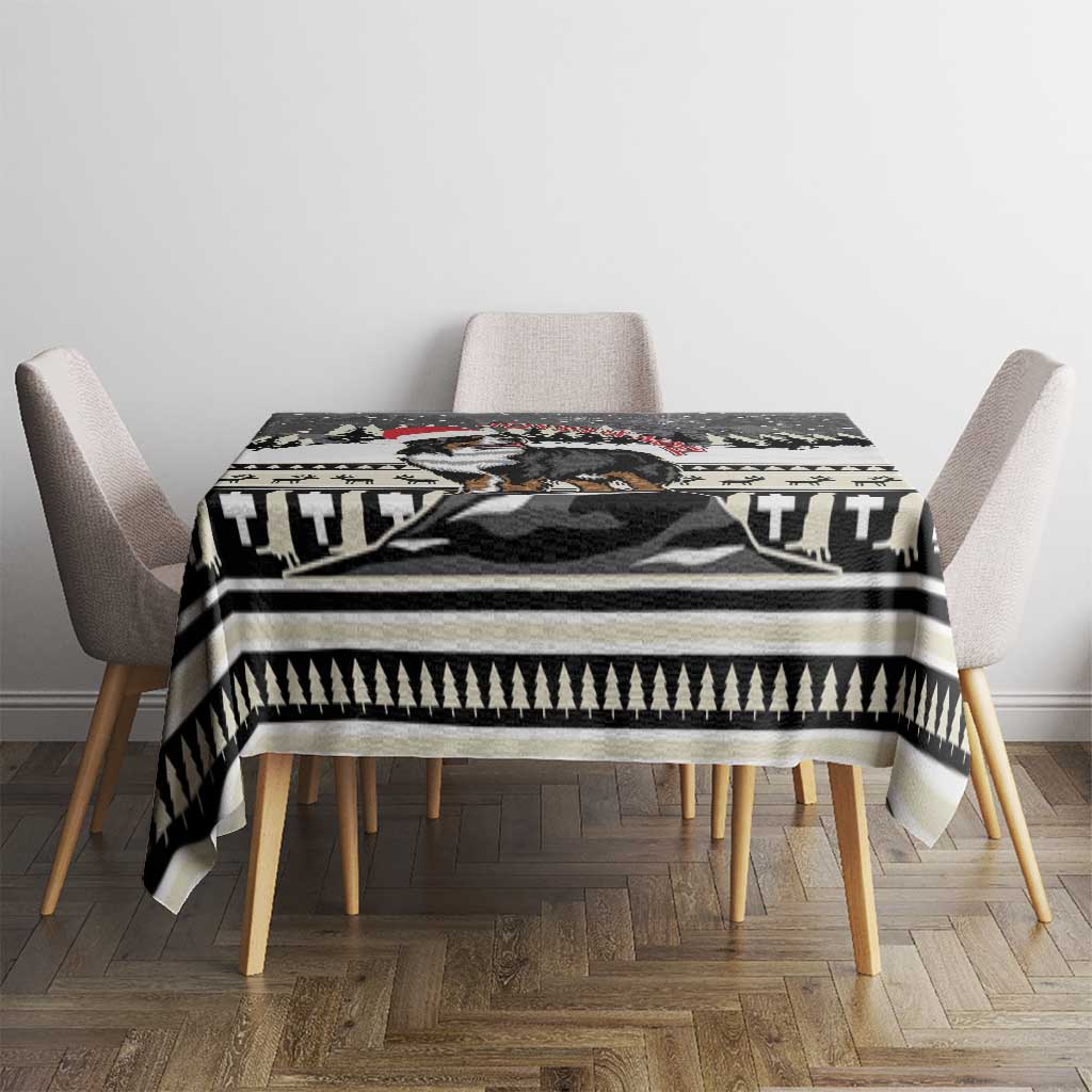 Switzerland Christmas Bernese Mountain Dog Tablecloth Joyeux Noel - Wonder Print Shop