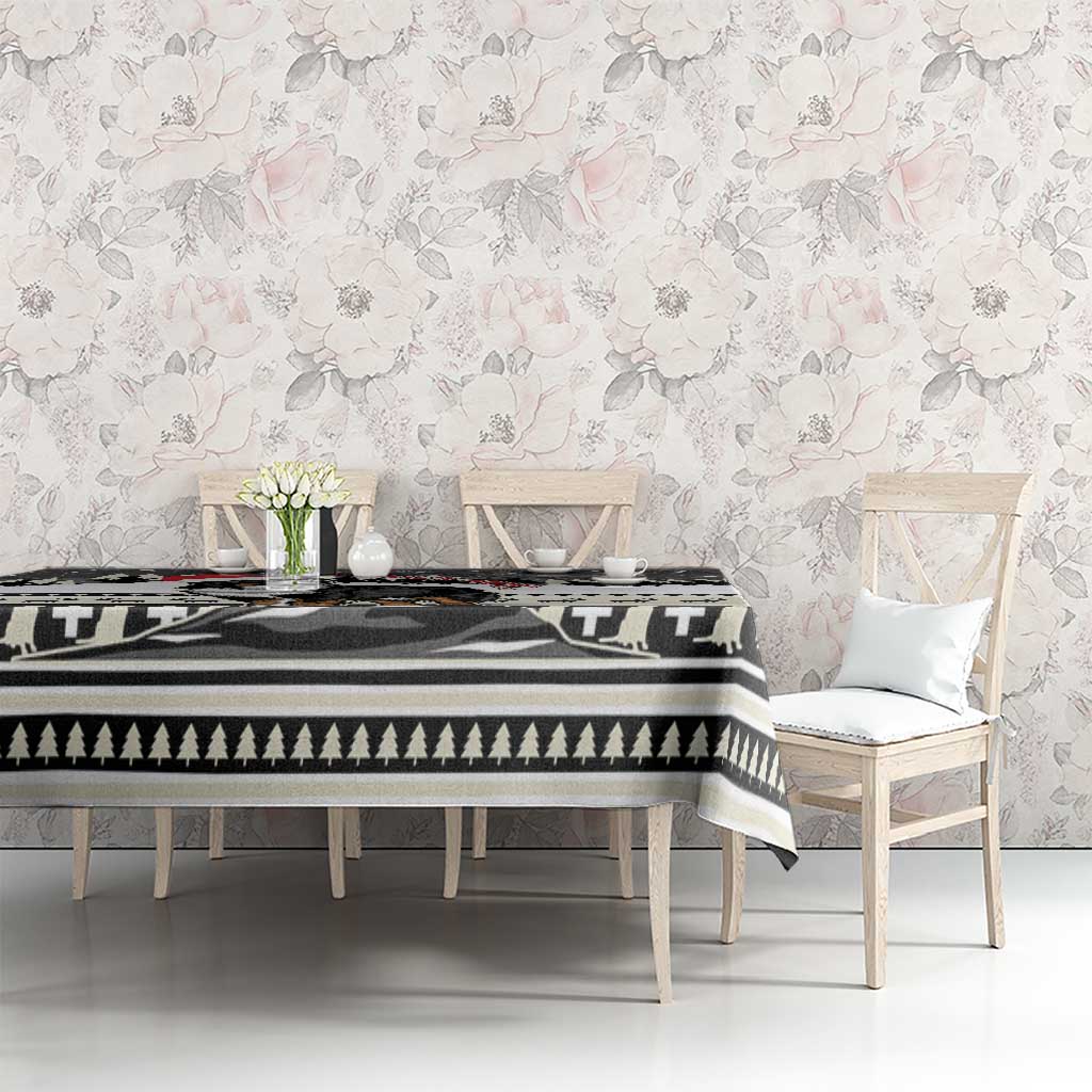 Switzerland Christmas Bernese Mountain Dog Tablecloth Joyeux Noel - Wonder Print Shop