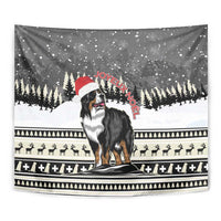 Switzerland Christmas Bernese Mountain Dog Tapestry Joyeux Noel - Wonder Print Shop