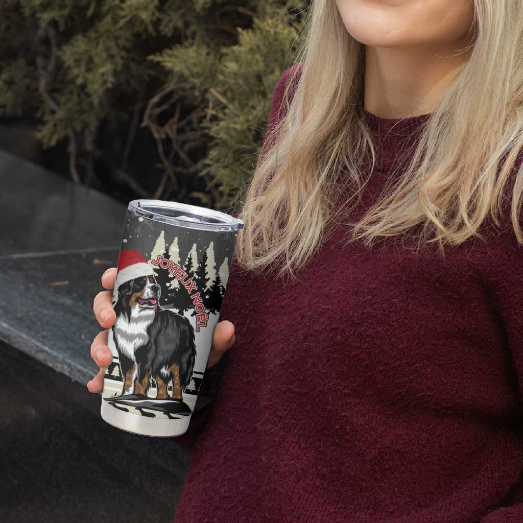 Switzerland Christmas Bernese Mountain Dog Tumbler Cup Joyeux Noel - Wonder Print Shop