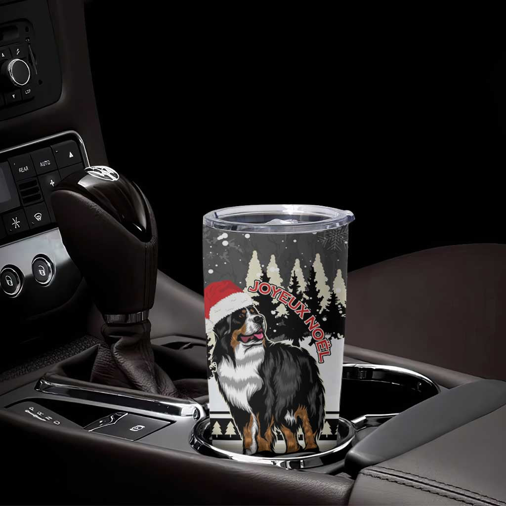 Switzerland Christmas Bernese Mountain Dog Tumbler Cup Joyeux Noel - Wonder Print Shop