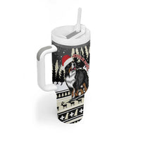 Switzerland Christmas Bernese Mountain Dog Tumbler With Handle Joyeux Noel - Wonder Print Shop