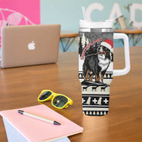 Switzerland Christmas Bernese Mountain Dog Tumbler With Handle Joyeux Noel - Wonder Print Shop