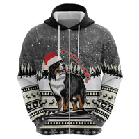 Switzerland Christmas Bernese Mountain Dog Zip Hoodie Joyeux Noel - Wonder Print Shop