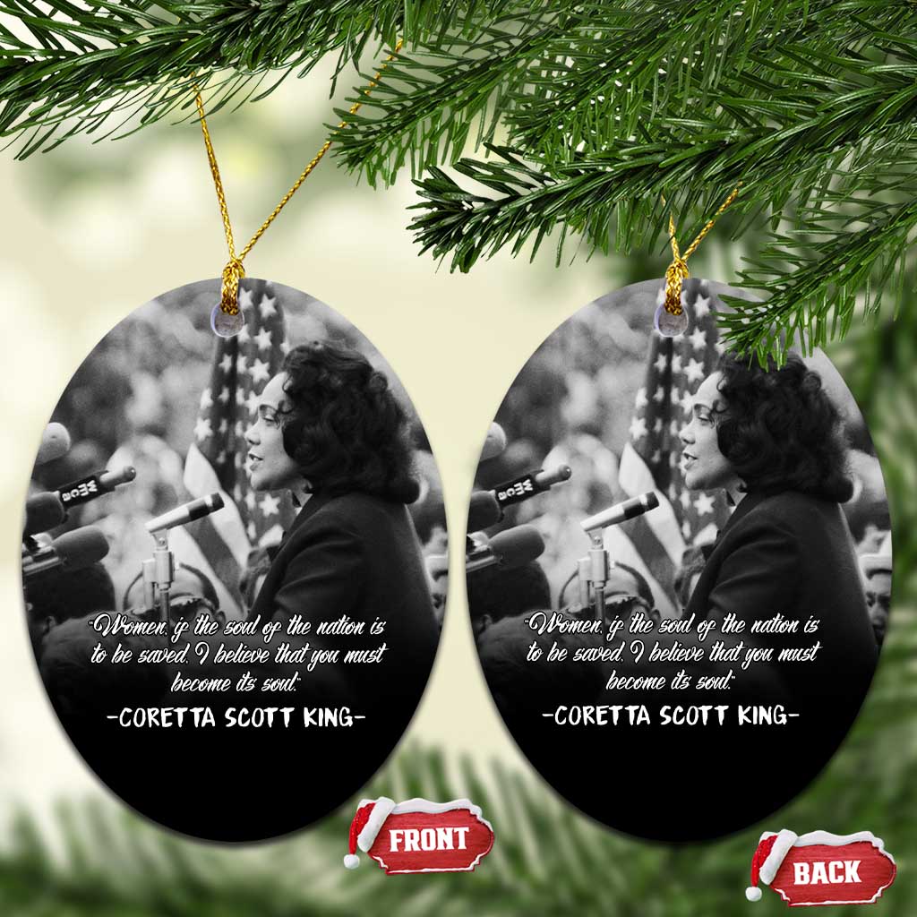 Civil Rights Leaders Peaceful Courage Ceramic Ornament Coretta Scott King - Wonder Print Shop