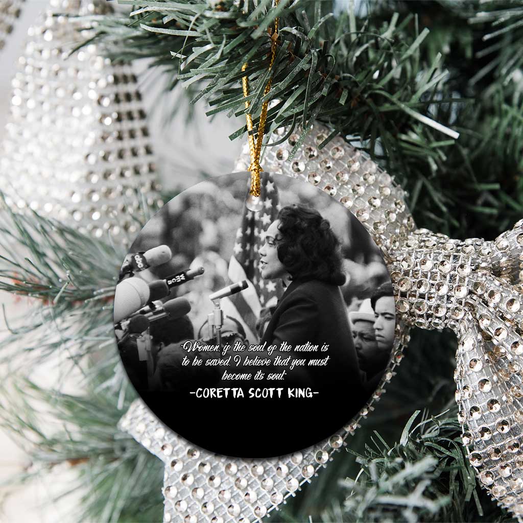 Civil Rights Leaders Peaceful Courage Ceramic Ornament Coretta Scott King - Wonder Print Shop